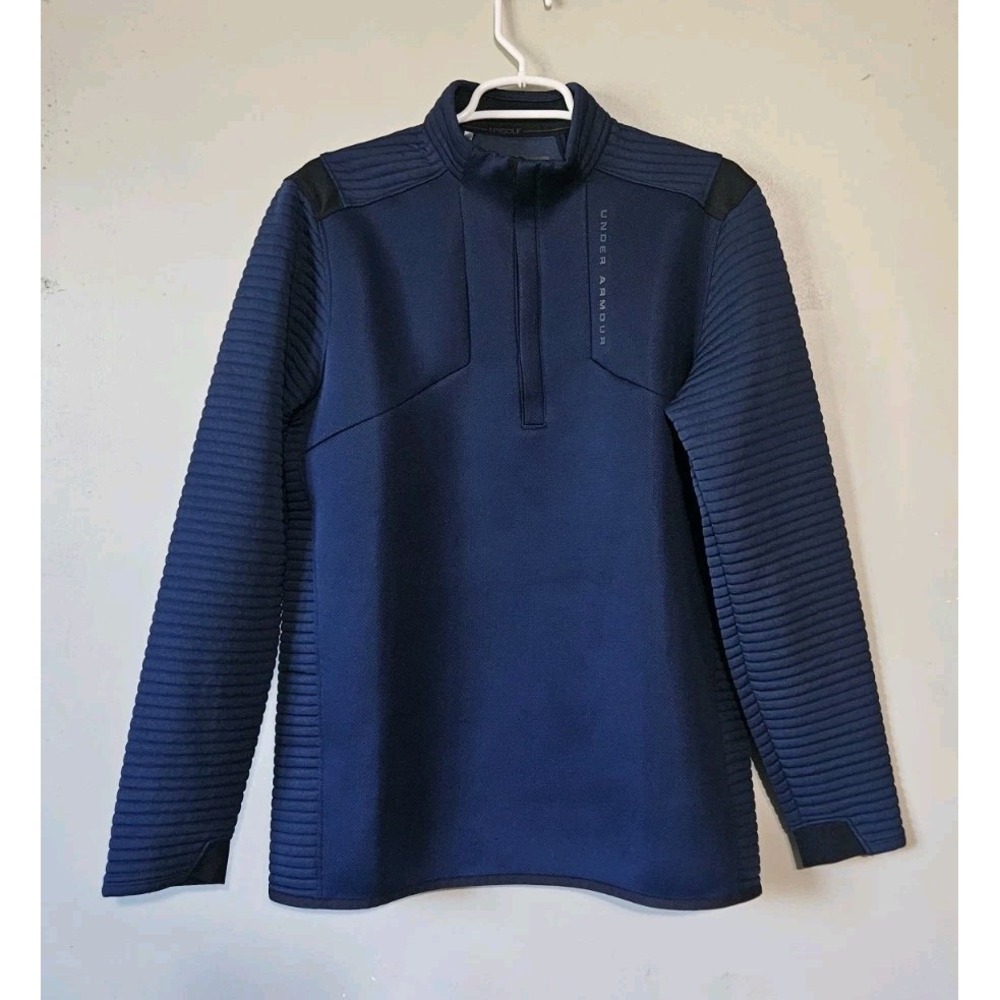Under Armour UA Loose ColdGear Men Golf Blue Pullover Sweater Medium